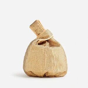 J.Crew- Santorini Gold Bag with Crystals- NWT